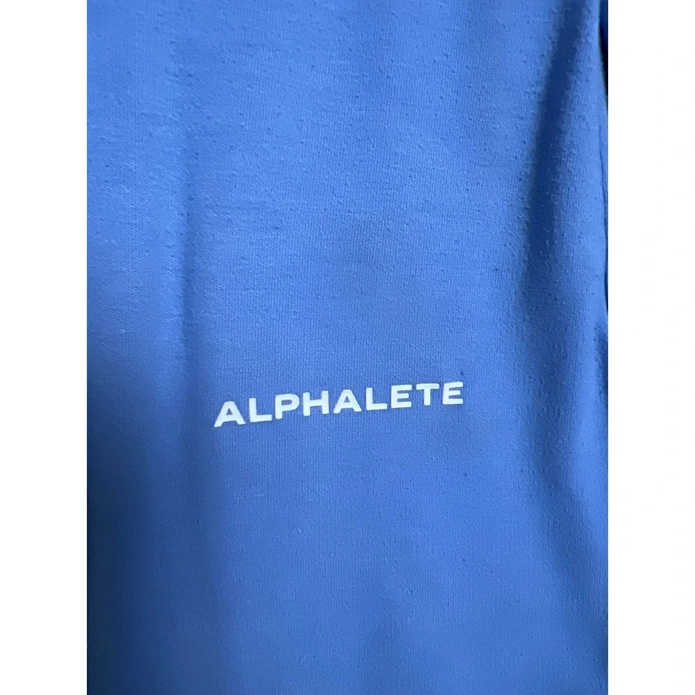 Alphalete Mens‎ Small Blue Fleece Athletic Gym Sweat Shorts Drawstring Pockets